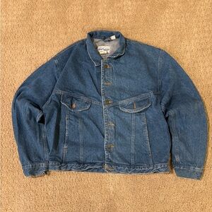 Vintage PERRY ELLIS AMERICA Men's Denim Jean Jacket Size Large Button Up 90s